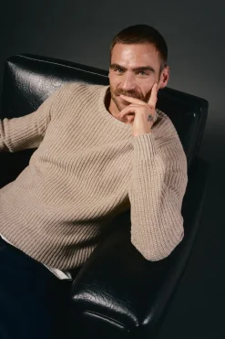 Hombre OOTO Jerséis>Jersey punto perlado lana