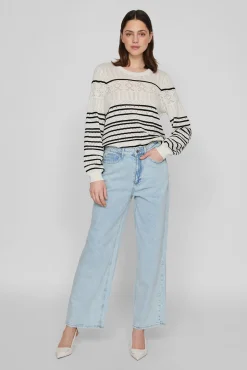 Mujer Vila Jerséis>Jersey punto pointelle de algodón orgánico