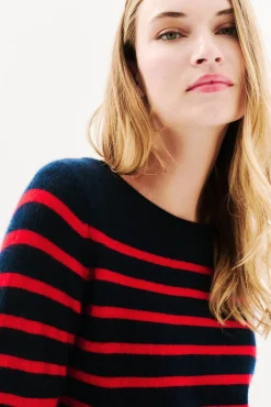 Mujer Caroll Jerséis>Jersey rayas 100% cachemira