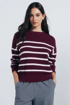 Mujer Springfield Jerséis>Jersey rayas algodón