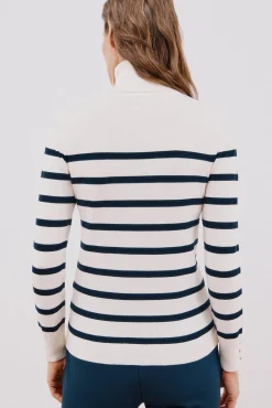 Mujer Cortefiel Jerséis>Jersey rayas cuello vuelto