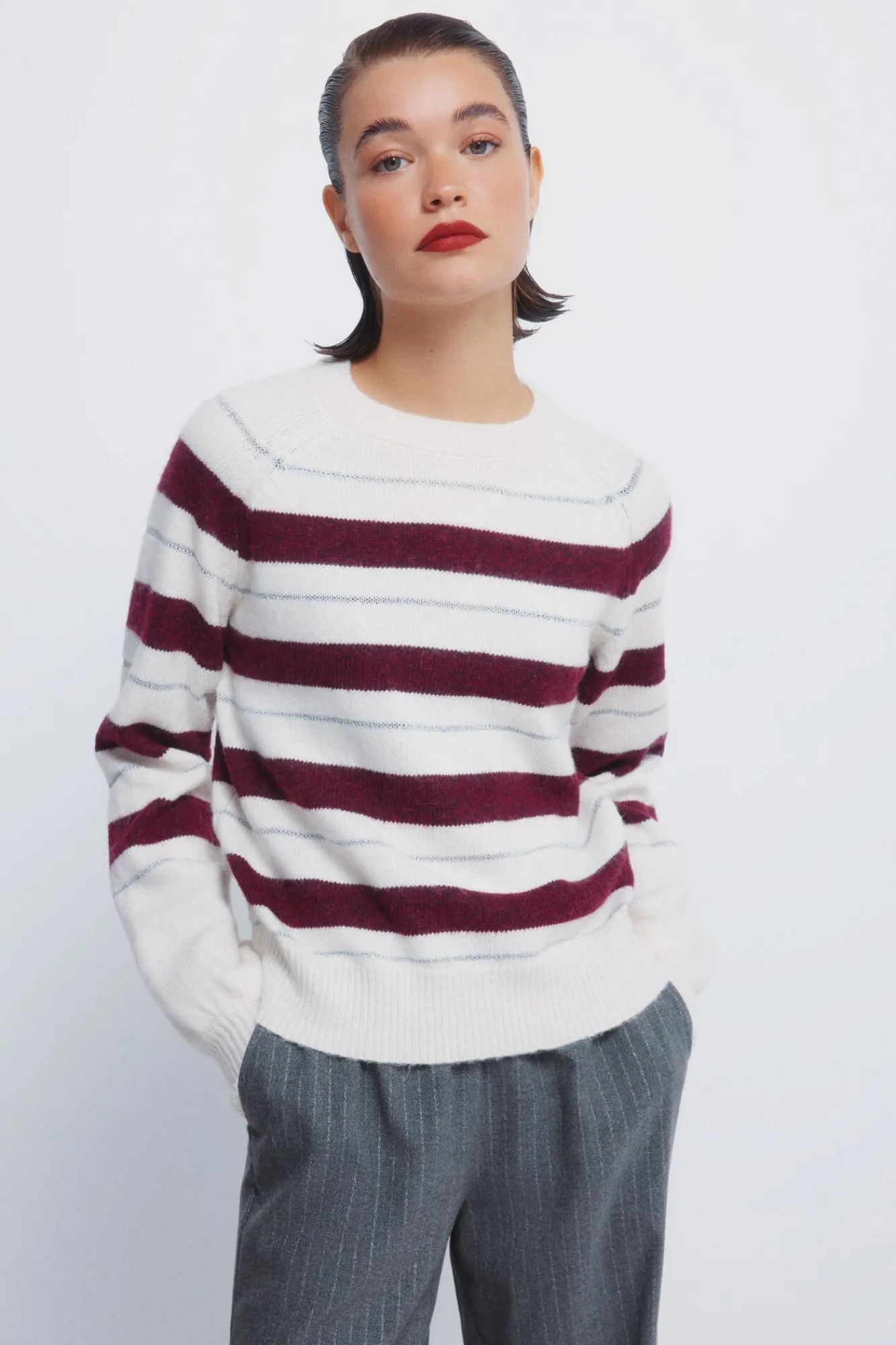 Mujer Springfield Jerséis>Jersey rayas lurex