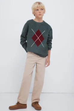 Niños Springfield Kids Jerséis>Jersey rombos caqui niño