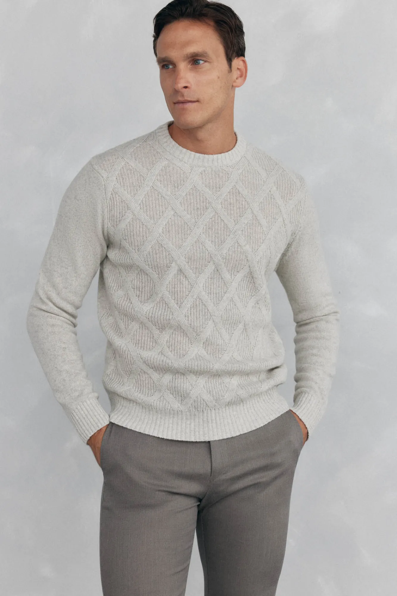 Hombre Pedro del Hierro Jerséis>Jersey rombos cuello redondo