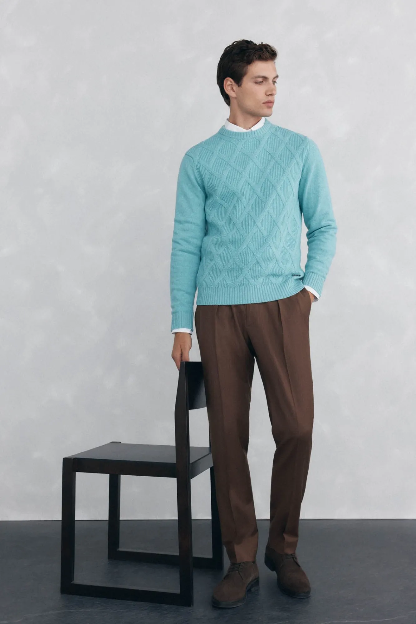 Hombre Pedro del Hierro Jerséis>Jersey rombos cuello redondo