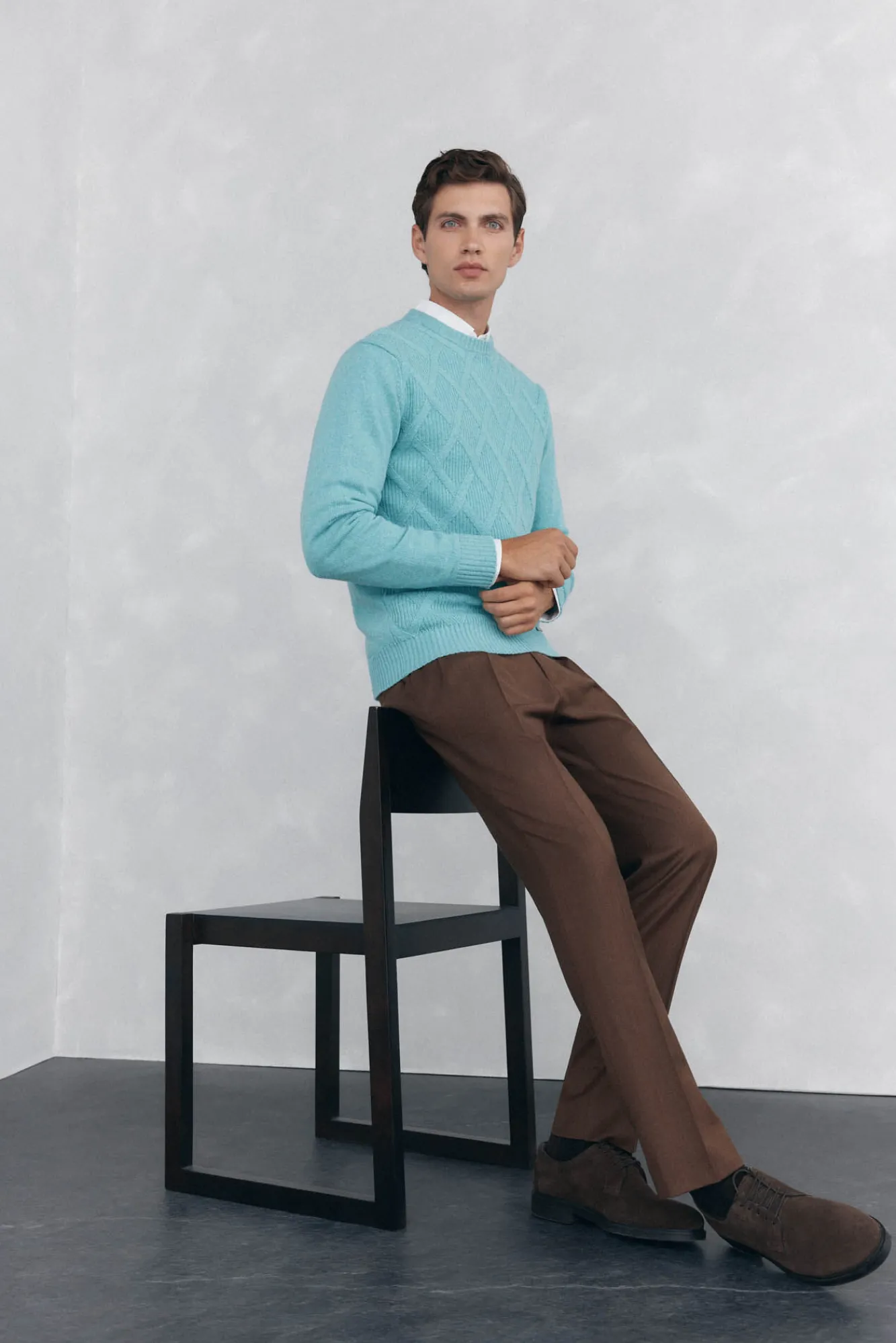 Hombre Pedro del Hierro Jerséis>Jersey rombos cuello redondo