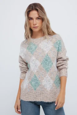 Mujer Springfield Jerséis>Jersey rombos jaspeado