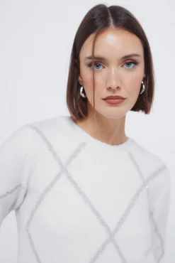 Mujer Springfield Jerséis>Jersey rombos lentejuelas