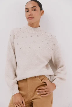 Mujer Cortefiel Jerséis>Jersey strass y perlas