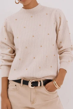 Mujer Cortefiel Jerséis>Jersey tachas doradas