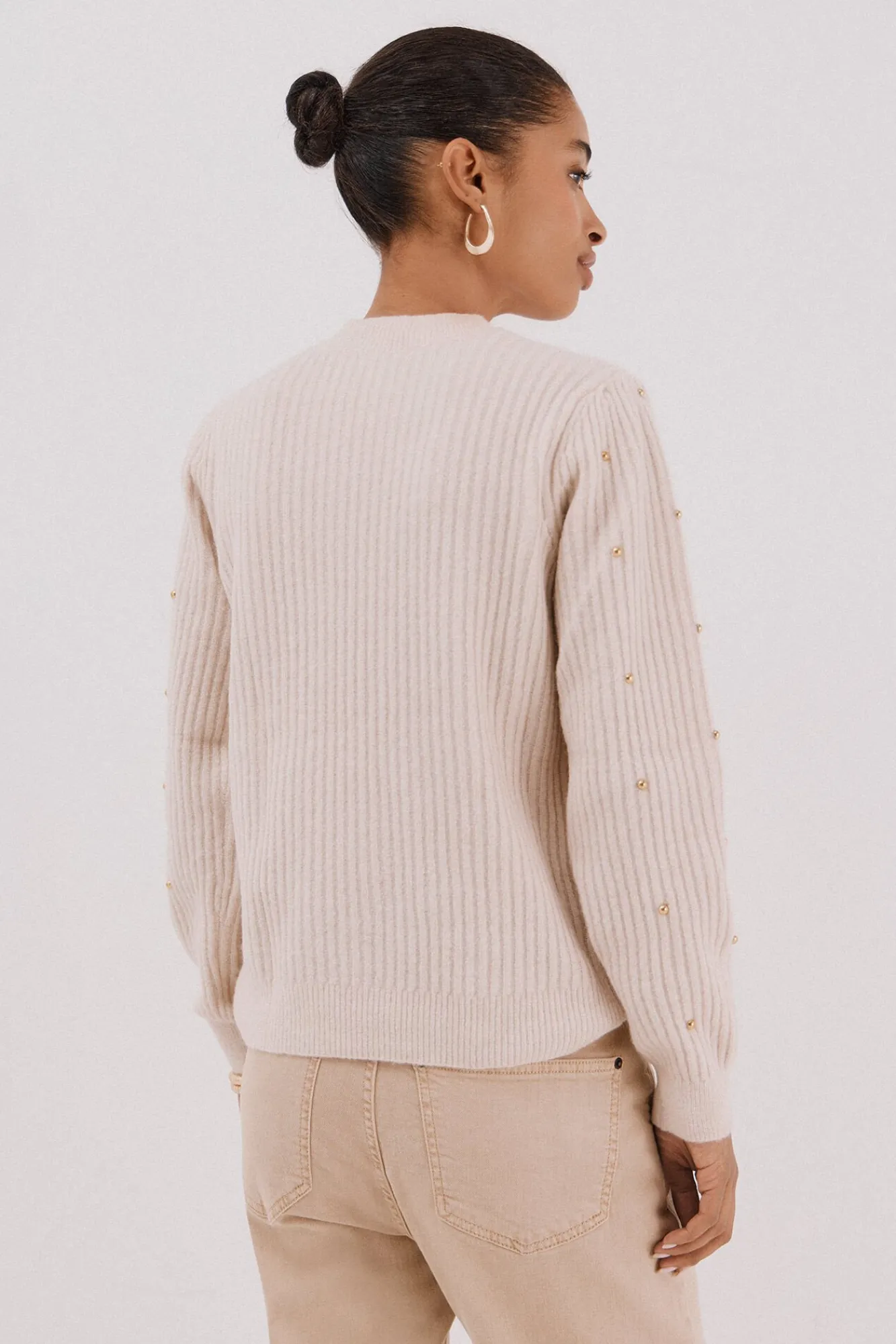 Mujer Cortefiel Jerséis>Jersey tachas doradas