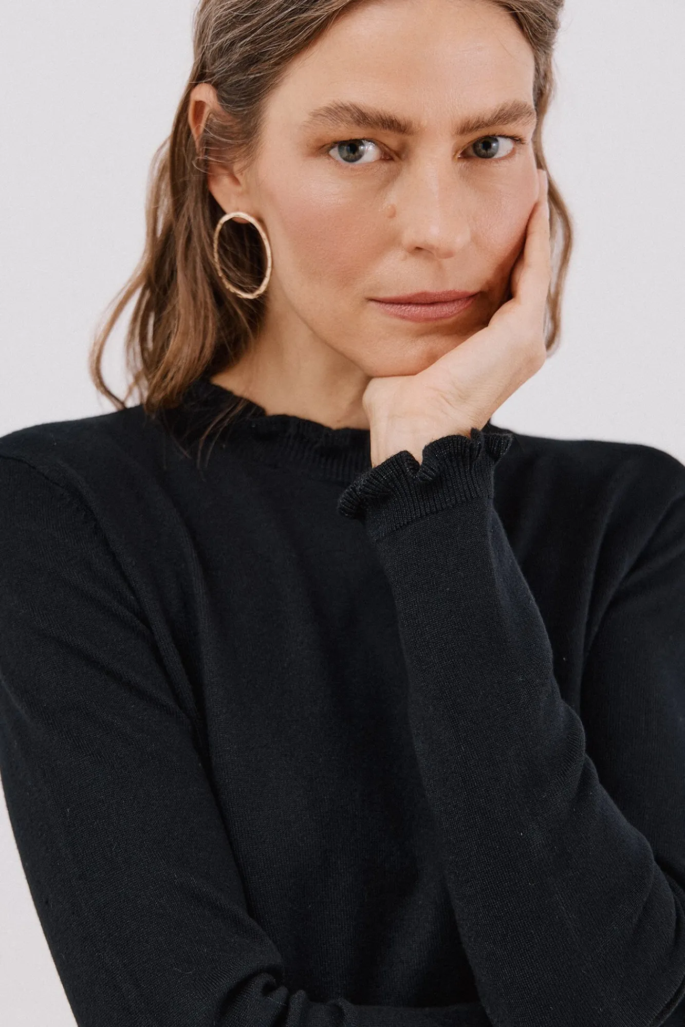 Mujer Cortefiel Jerséis>Jersey volante cuello