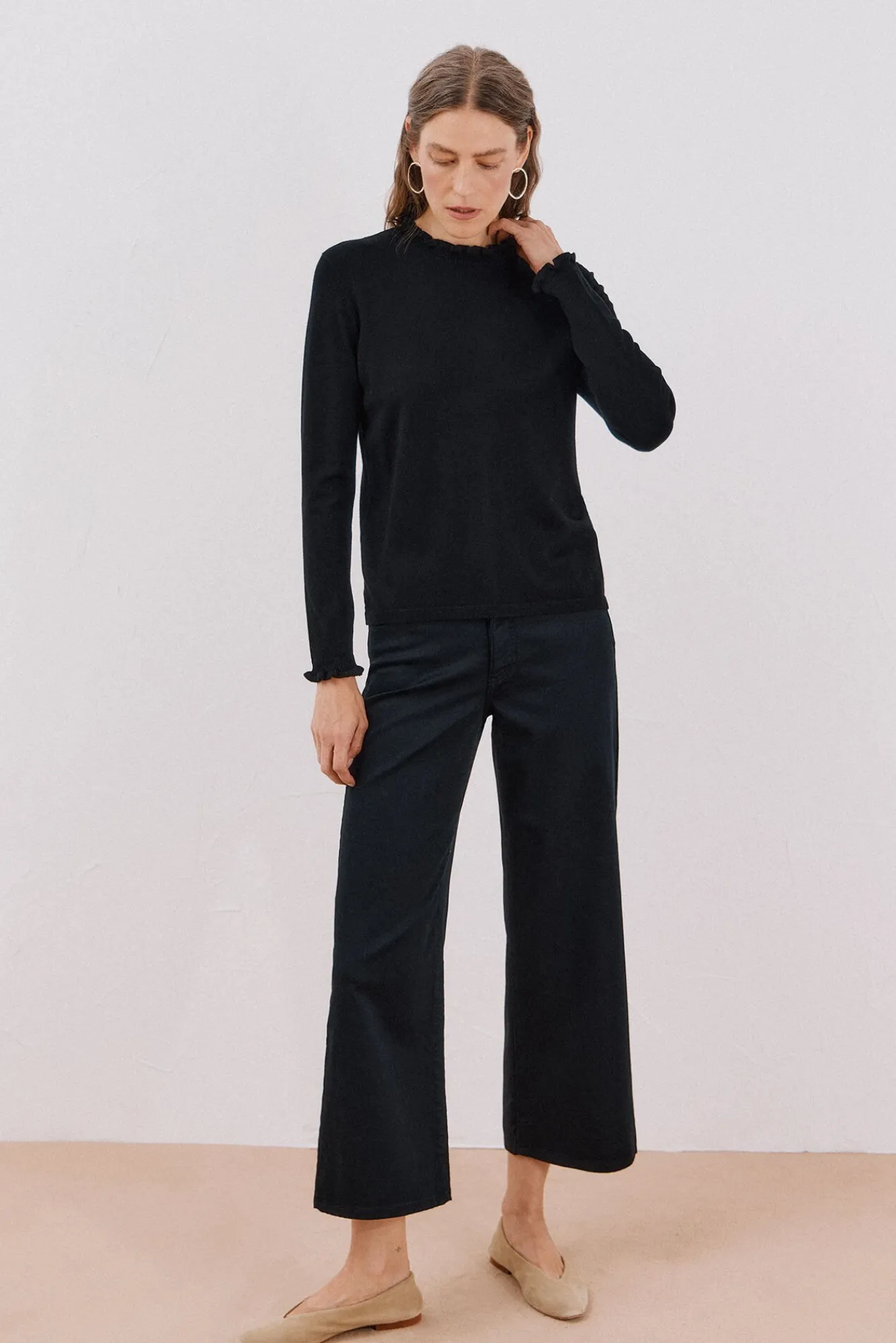 Mujer Cortefiel Jerséis>Jersey volante cuello