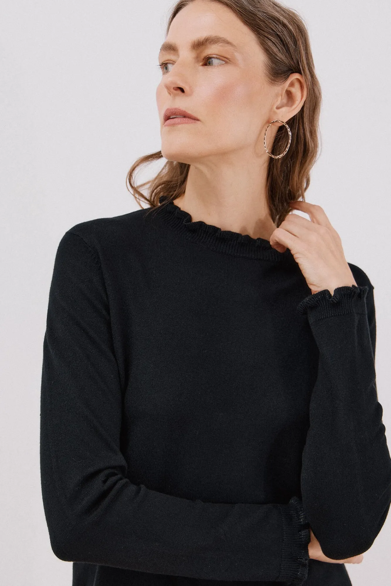 Mujer Cortefiel Jerséis>Jersey volante cuello