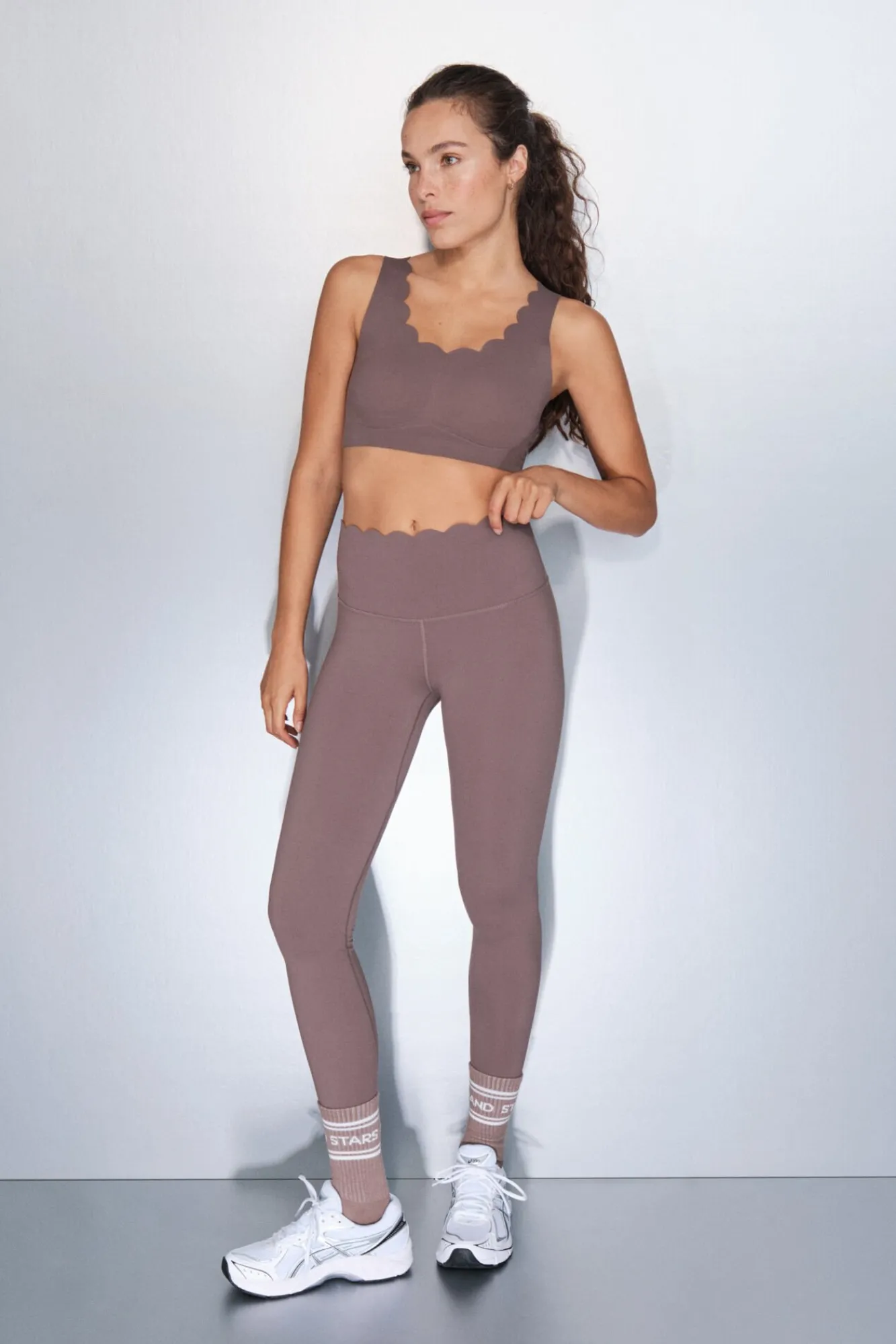 Mujer Dash and Stars Deporte>Leggings COMPRESSIVE largo marrón