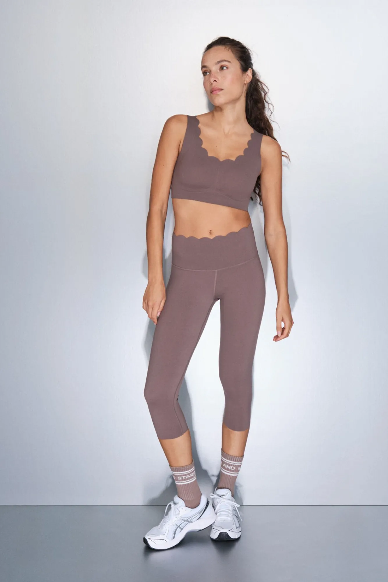 Mujer Dash and Stars Deporte>Leggings COMPRESSIVE pirata marrón