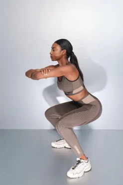 Mujer Dash and Stars Deporte>Leggings largos SEAMLESS COMFORT marrón