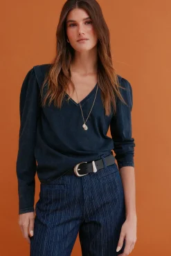 Mujer Hoss Intropia Camisetas>Maialen. Camiseta efecto lavado