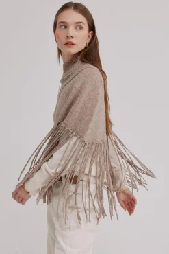 Mujer Hoss Intropia Pañuelos Y Fulares|Chaquetas>Marta. Capa flecos de tricot