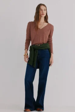 Mujer Hoss Intropia Camisetas>Micaela. Camiseta con solapa