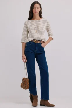 Mujer Hoss Intropia Camisetas>Mireia. Camiseta de manga francesa