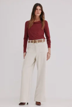 Mujer Hoss Intropia Camisetas>Mirta. Camiseta con escote drapeado