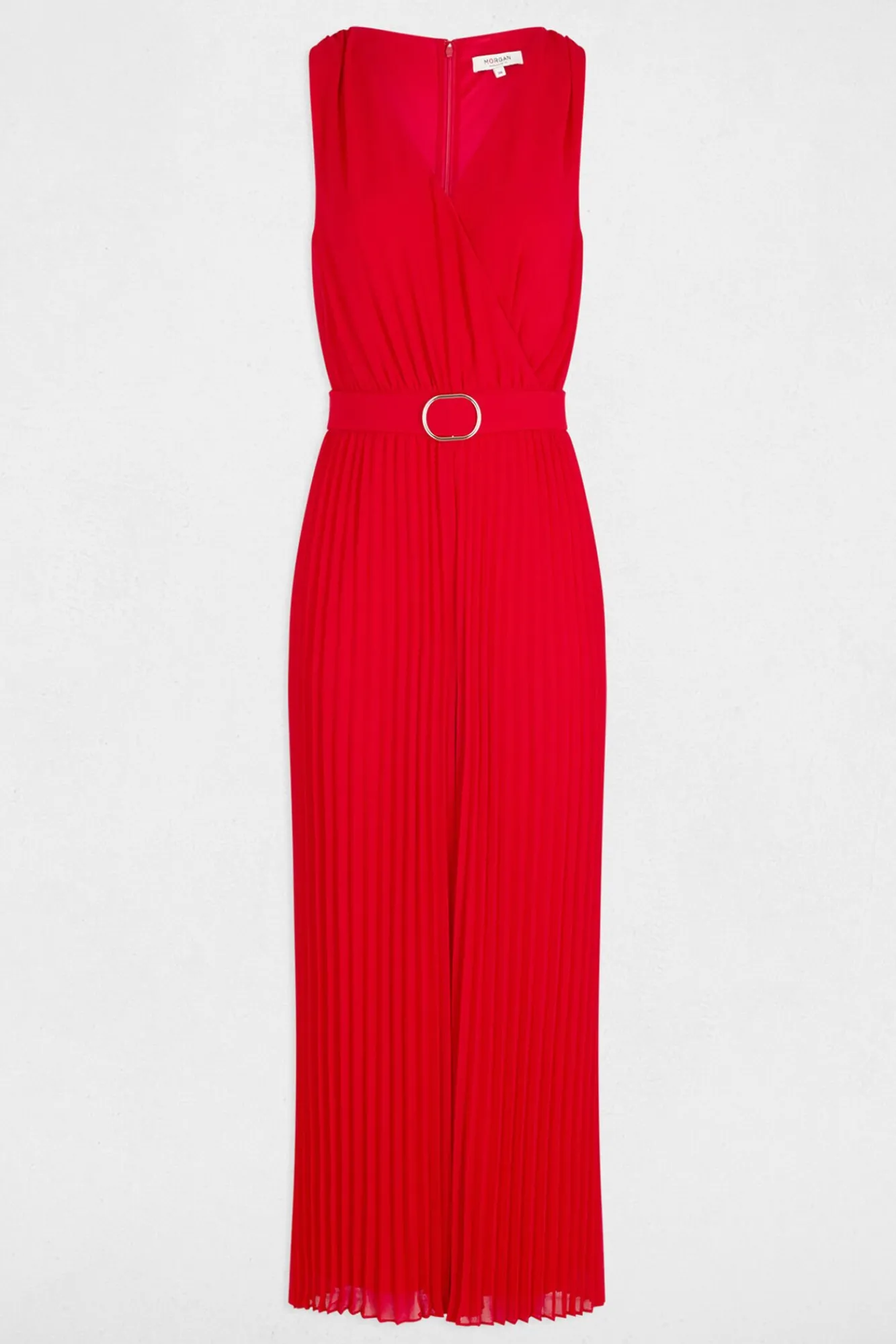 Mujer Morgan Monos>Mono largo holgado con pernera plisada