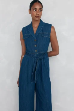 Mujer Pedro del Hierro Monos>Mono pata recta detalle bolsillos