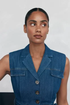 Mujer Pedro del Hierro Monos>Mono pata recta detalle bolsillos