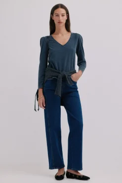 Mujer Hoss Intropia Camisetas>Monserrat. Camiseta efecto lavado