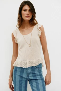 Mujer Hoss Intropia Camisetas|Blusas>Nadia. Top con volantes