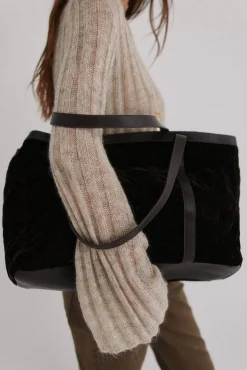 Mujer Hoss Intropia Bolsos>Neila. Bolso shopper de terciopelo