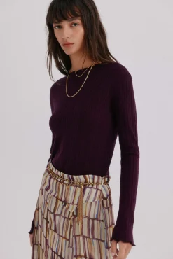 Mujer Hoss Intropia Camisetas>Nidia. Top con detalle de ondas