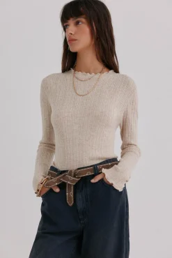 Mujer Hoss Intropia Camisetas>Nidia. Top con detalle de ondas