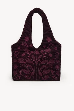 Mujer Hoss Intropia Bolsos>Nuria. Bolso hobo terciopelo bordado