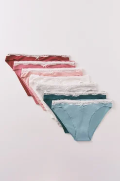 Mujer Women'secret Ropa Interior>Pack 7 bragas clásicas algodón encaje