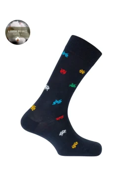 Hombre Punto Blanco Calcetines><noscript><img width=