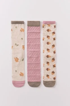 Mujer Women'secret Calcetines>Pack 3 calcetines largos ardillas