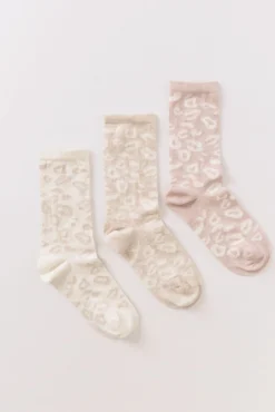 Mujer Women'secret Calcetines>Pack 3 calcetines largos leopard