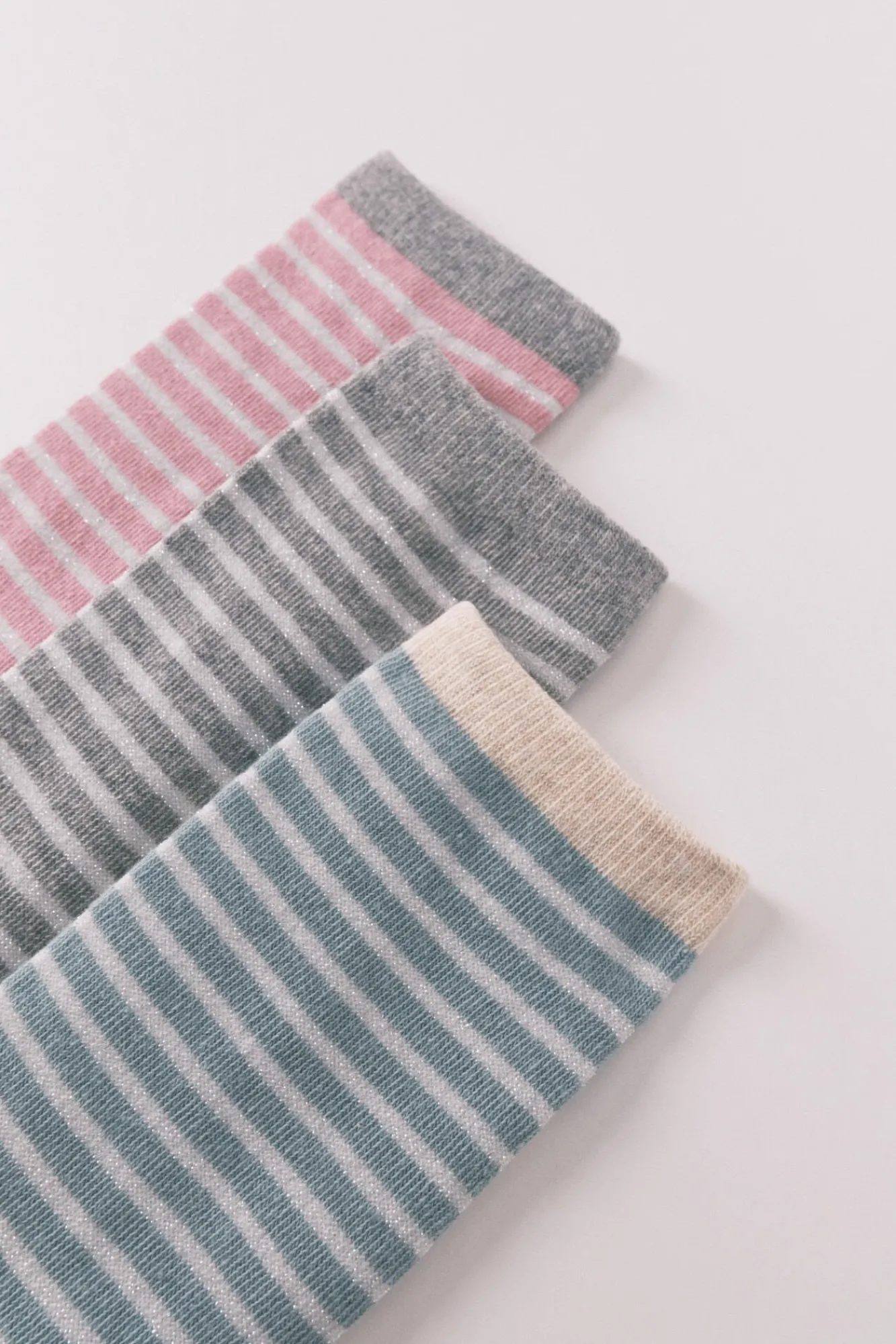 Mujer Women'secret Calcetines>Pack 3 calcetines largos rayas lurex