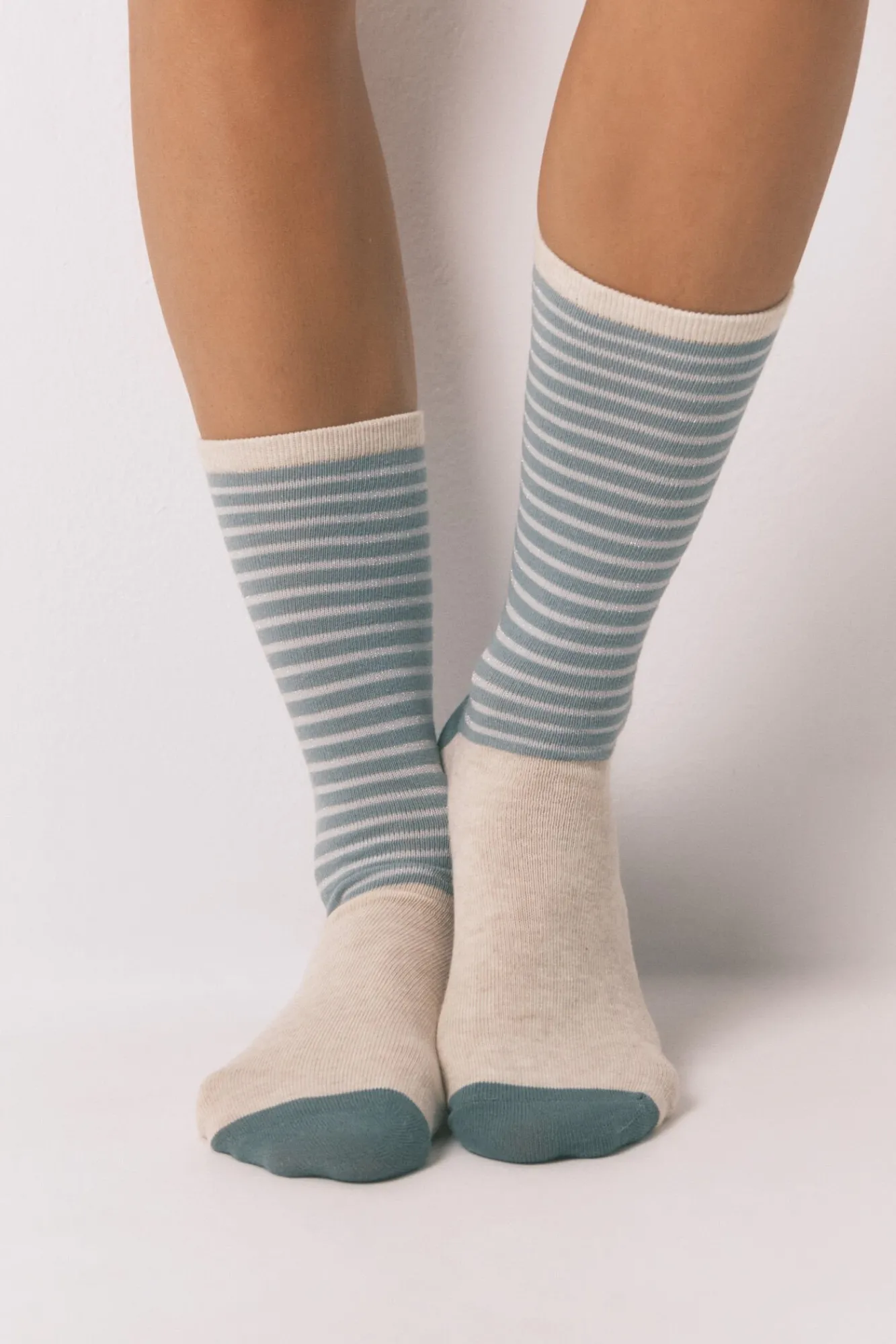 Mujer Women'secret Calcetines>Pack 3 calcetines largos rayas lurex