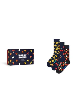 Mujer Happy Socks Calcetines|Calcetines>Pack de 3 calcetines con comida