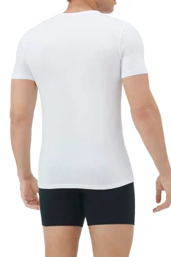 Hombre Adidas Camisetas>Pack de 2 camisetas de cuello pico de algodón elástico para hombre