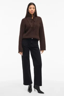 Mujer Vila Pantalones>Pantalón ancho con bolsillos delanteros