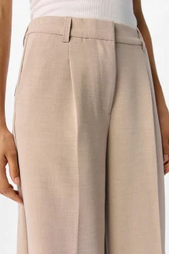 Mujer Object Pantalones>Pantalón ancho con pinzas