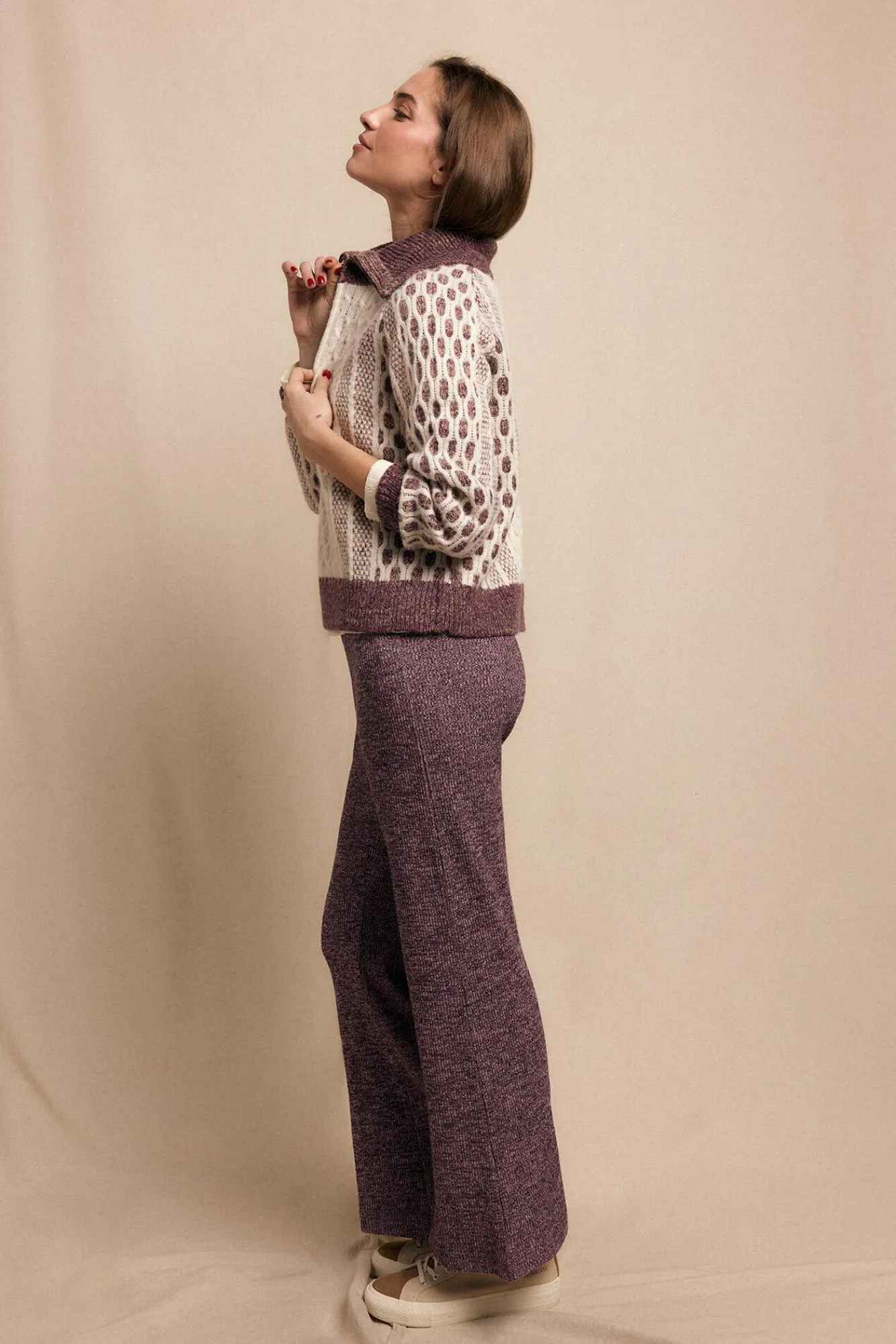 Mujer Slowlove Pantalones>Pantalón ancho de punto