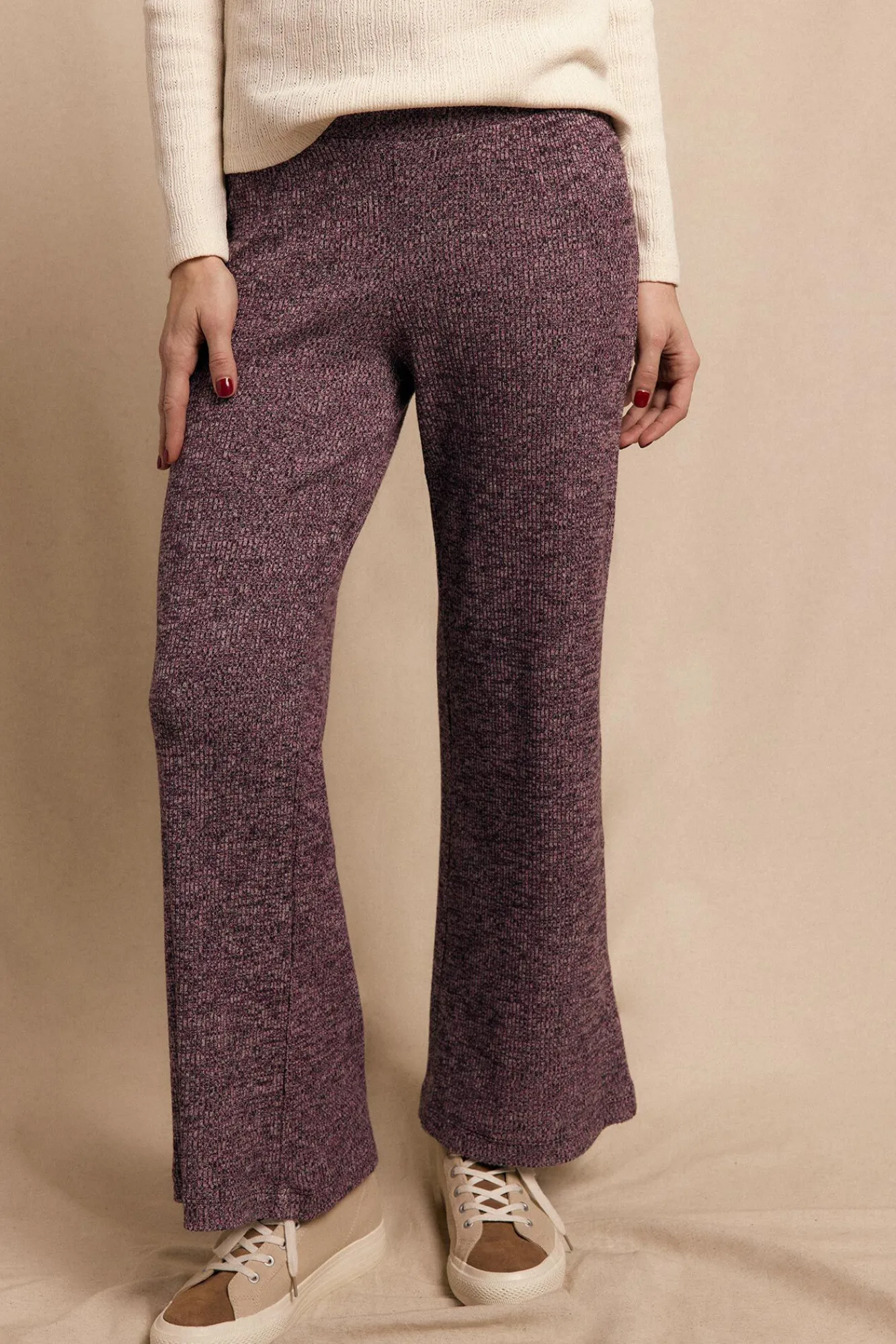 Mujer Slowlove Pantalones>Pantalón ancho de punto
