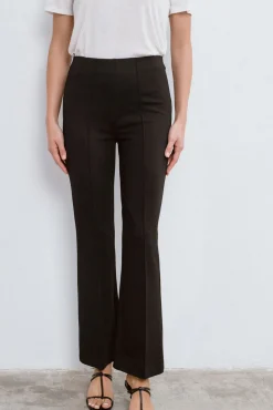 Mujer Vila Pantalones>Pantalón campana cintura alta elástica