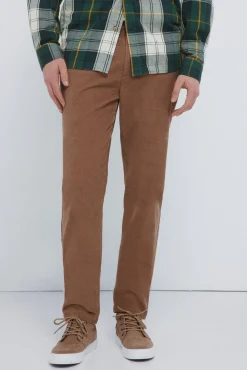 Hombre Springfield Pantalones|Chinos>Pantalón chino micro pana slim fit