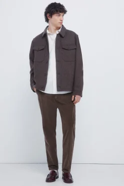 Hombre Springfield Pantalones|Chinos>Pantalón chino pana lavada comfort slim fit